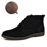 US SIZE 12 13 Nubuck Leather Casual Lace Up Desert Chukka Ankle Boots Mens Formal Dress Oxford Winter Cotton Shoes