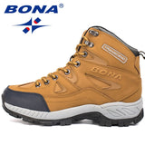 BONA New Arrival Men Hiking Shoes Anti-Slip Outdoor Sport Shoes Walking Trekking Climbing Sneakers Zapatillas Comfortable Boots