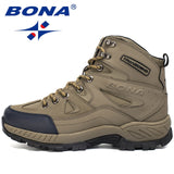 BONA New Arrival Men Hiking Shoes Anti-Slip Outdoor Sport Shoes Walking Trekking Climbing Sneakers Zapatillas Comfortable Boots