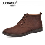 US SIZE 12 13 Nubuck Leather Casual Lace Up Desert Chukka Ankle Boots Mens Formal Dress Oxford Winter Cotton Shoes