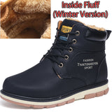 SURGUT Brand Hot Newest Keep Warm Men Winter Boots High Quality pu Leather Wear Resisting Casual Shoes Working Fashion Men Boots