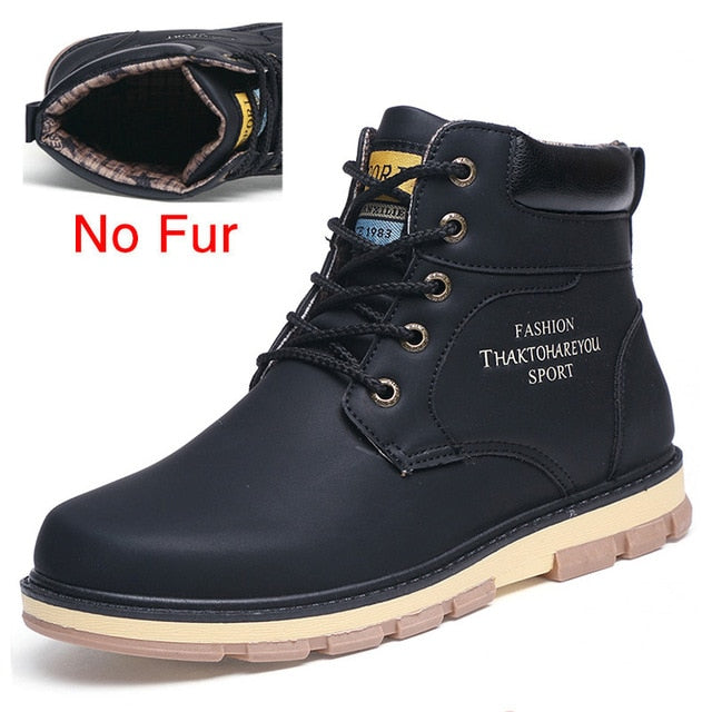 DEKABR Brand Hot Newest Keep Warm Winter Boots Men High Quality pu Leather Wear Resisting Casual Shoes Working Fashion Men Boots
