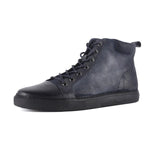 onlymaker Yolkomo Men's Calf Leather Chukka Boots Classic High-top Roud-toe Fashion Design Sneaker Shoes