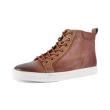 onlymaker Yolkomo Men's Calf Leather Chukka Boots Classic High-top Roud-toe Fashion Design Sneaker Shoes