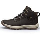 VANCAT Brand Men Boots Big Size 39-46 Autumn Winter Mens Leather Fashion Sneakers Lace Up Outdoor Mountain Men Shoes Waterproof