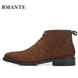 Real Leather Luxury China Designer Casual Brand Male Cow Suede Boot Social Formal chukka Shoe Chelsea Office Footwear for Men de