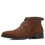 Real Leather Luxury China Designer Casual Brand Male Cow Suede Boot Social Formal chukka Shoe Chelsea Office Footwear for Men de