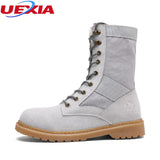 UEXIA High Quality Men Boots Canvas Casual Shoes Lace-up Shoes Packer Camel Boots Popular fashion Chukka Non-slip Handmade botas