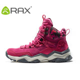 RAX Men Hiking Shoes Mid-top Waterproof Outdoor Sneaker Men Leather Trekking Boots Trail Camping Climbing Hunting Sneakers Women