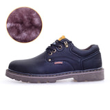 Genuine Leather Men boots Classic Ankle work Boots Nubuck leather Men Winter Snow Boots Autumn Tooling shoes