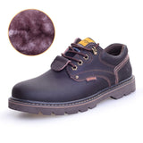 Genuine Leather Men boots Classic Ankle work Boots Nubuck leather Men Winter Snow Boots Autumn Tooling shoes