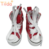 Tilda Canvas Sneaker For Paola Reina Doll,Fashion Mini Toy Gym Shoes for Tilda,1/3 Bjd Doll Sneakers Shoes for Dolls Accessories