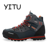 YITU Breathable Outdoor Hiking Shoes Camping Mountain Climbing Hiking Boots Men Waterproof Sport Fishing Boots Trekking Sneakers