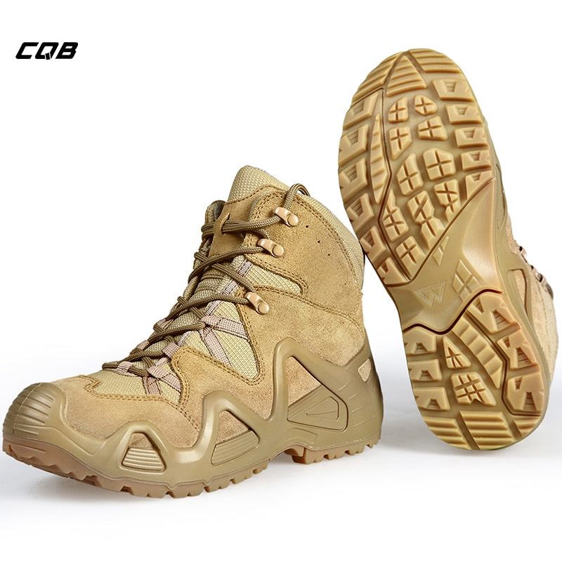 CQB Outdoor Sports Tactical Mountain Climbing Boot Men Wear-resisting Shoes Non-slip Large Size Trekking Shoes for Hiking