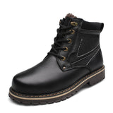ROXDIA plus size 39-50 genuine leather men boots man shoes with fur male winter boots warm snow boots waterproof work RXM428