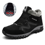 VANCAT Men Boots Winter With Fur 2018 Warm Snow Boots Men Winter Boots Work Shoes Men Footwear Fashion Rubber Ankle Shoes 39-46