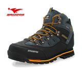 BAIDENG Men Hiking Shoes Waterproof Leather Shoes Climbing & Fishing Shoes New Popular Outdoor Shoes Men High Top Winter Boots