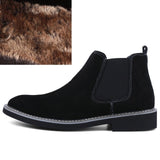 Men Chelsea Boots Slip On Suede High Top Classic Mens Shoes Genuine Leather Chukka Ankle Boots Fashion Cowboy Male Boots 2018