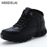MIXIDELAI Super Warm Winter Men Boots Genuine Leather Boots Men Winter Shoes Men Military Fur Boots For Men Shoes Zapatos Hombre