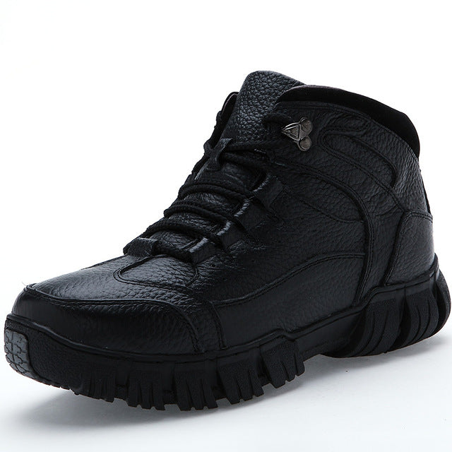 MIXIDELAI Super Warm Winter Men Boots Genuine Leather Boots Men Winter Shoes Men Military Fur Boots For Men Shoes Zapatos Hombre