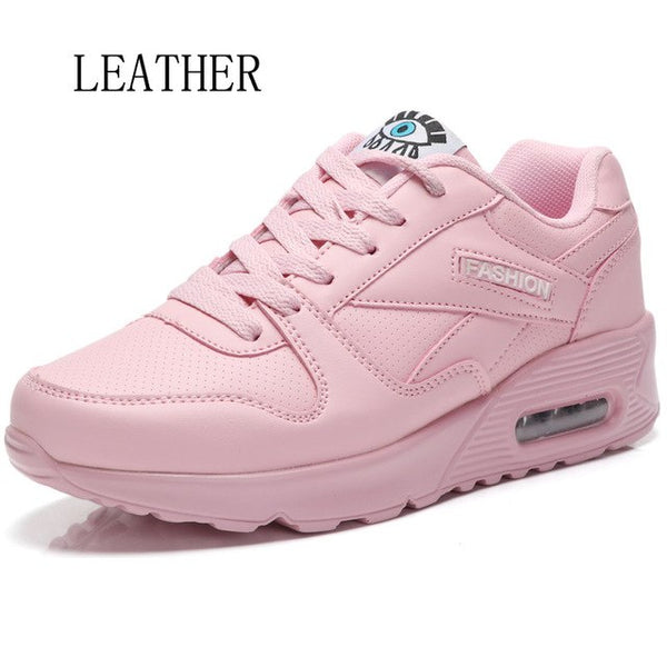 Hundunsnake Air Cushion Women's Sneakers Women Blue Sport Shoes Woman Sports Shoes Ladies Leather Running Shoes For Women T31