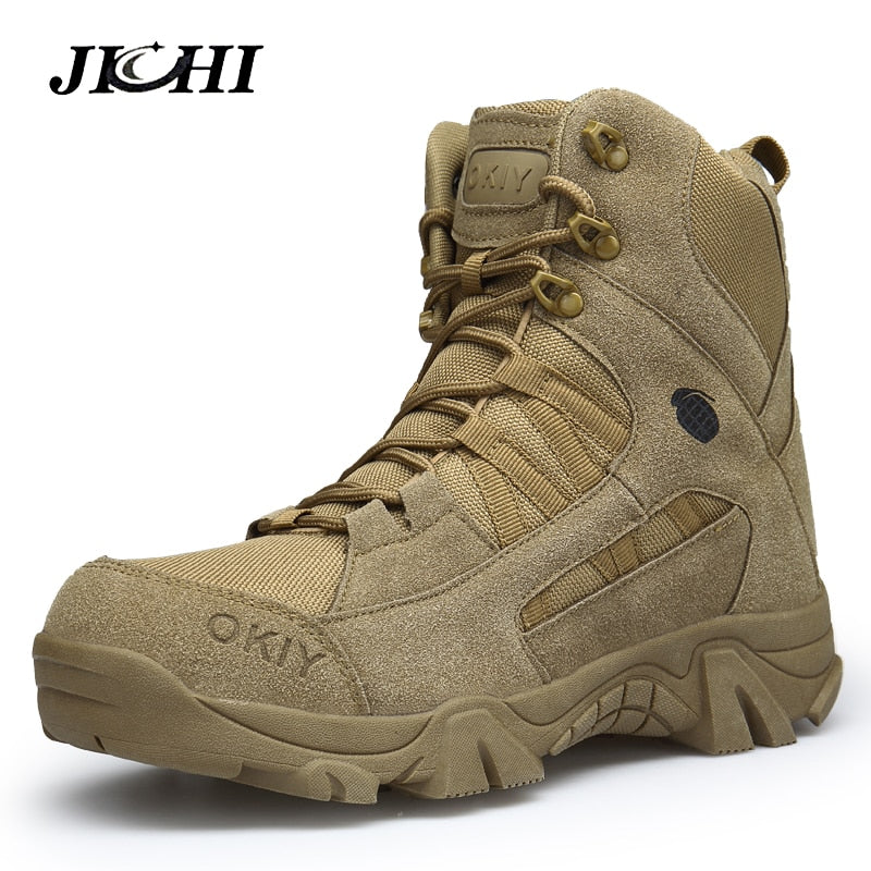 2018 Winter Fashion Military Boots Men's Comfortable Ankle Boots Men Work Shoes Army Desert Combat Boots Men Snow Footwear