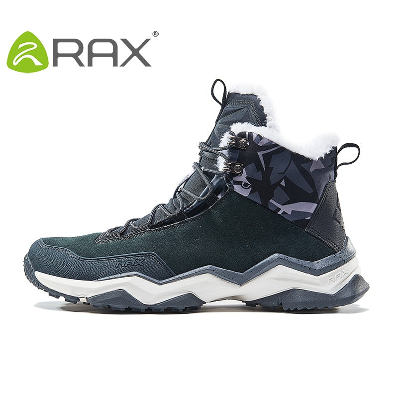 RAX Men's Winter Hiking Boots Mountain Trekking Anti-slip ShoesBreathable Comfortable Soft Mountain Shoes for Professional Men