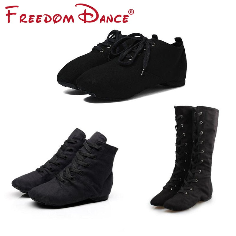 Cloth Adults DanceSport Shoes Jazz Dance Shoes Lace-up Ballet Dance Shoes Gym Yoga Fitness Karate Shoes Boot Sneakers Unisex