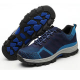 Outdoor Men's Breathable Mesh Steel Toe Cap Work Safety Shoes Boots Men Outdoor Anti-slip Steel Puncture Proof Safety Shoes