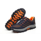 Outdoor Men's Breathable Mesh Steel Toe Cap Work Safety Shoes Boots Men Outdoor Anti-slip Steel Puncture Proof Safety Shoes