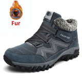 ZUNYU New Men Boots Winter With Plush Warm Snow Boots Casual Men Winter Boots Work Shoes Men Footwear Fashion Ankle Boots 39-46