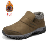 ZUNYU New Men Boots Winter With Plush Warm Snow Boots Casual Men Winter Boots Work Shoes Men Footwear Fashion Ankle Boots 39-46
