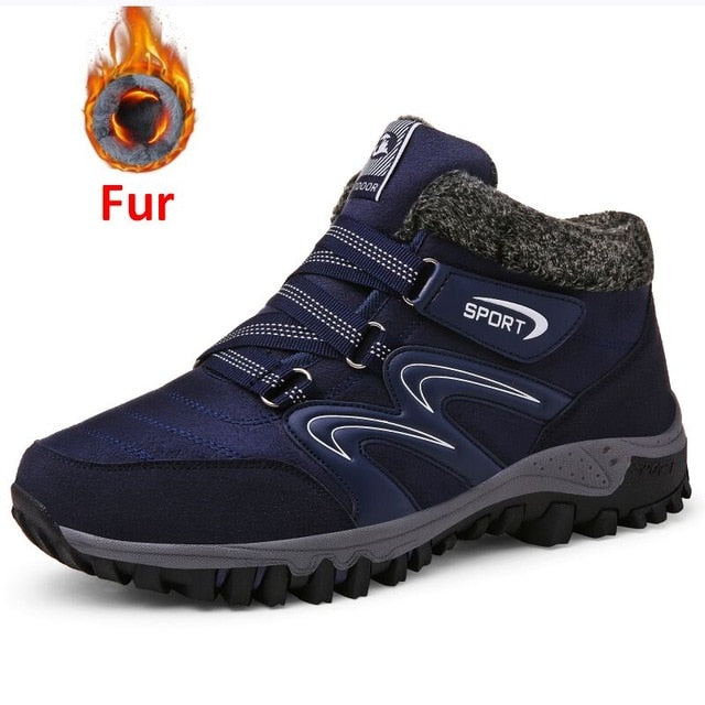 ZUNYU New Men Boots Winter With Plush Warm Snow Boots Casual Men Winter Boots Work Shoes Men Footwear Fashion Ankle Boots 39-46