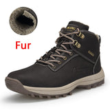 VMUKSAN Brand Men Boots Big Size 39-47 Men Winter Boots Lace-Up Casual Ankle Snow Boots Mens Fashion Sneakers Work Shoes Man