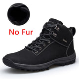 VMUKSAN Brand Men Boots Big Size 39-47 Men Winter Boots Lace-Up Casual Ankle Snow Boots Mens Fashion Sneakers Work Shoes Man