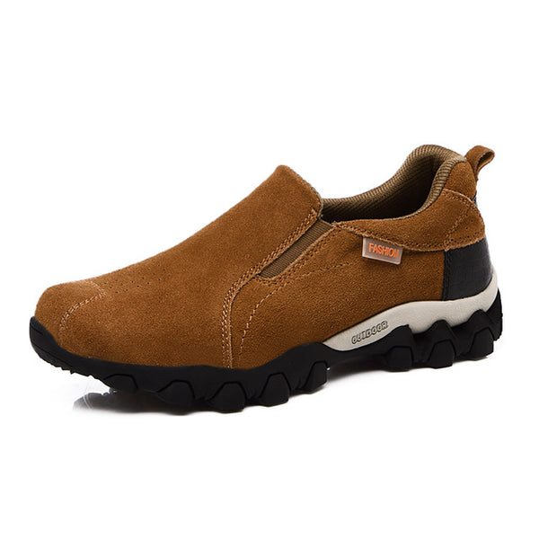 2019 New Arrival Spring/Autumn Mens Hiking Shoes Outdoor Boots Slip on Camping Boots Rubber Leather Mountain Climbing Sneakers