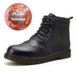 Vancat  High Quality Genuine Leather Men Boots Winter Waterproof Ankle Boots Martin Boots Outdoor Working Snow Boots Men Shoes