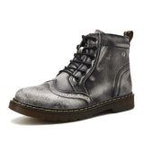 Vancat  High Quality Genuine Leather Men Boots Winter Waterproof Ankle Boots Martin Boots Outdoor Working Snow Boots Men Shoes