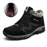 JICHI Men Boots Winter With Fur 2018 Warm Snow Boots Men Winter Boots Work Shoes Men Footwear Fashion Rubber Ankle Shoes 35-46