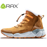 2018 RAX Outdoor Hiking Boots For Men Women Breathable Snow boots Man Leather Walking Shoes Hiking Shoes Fleece Winter Boots