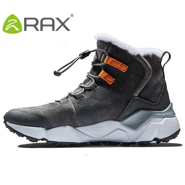 2018 RAX Outdoor Hiking Boots For Men Women Breathable Snow boots Man Leather Walking Shoes Hiking Shoes Fleece Winter Boots