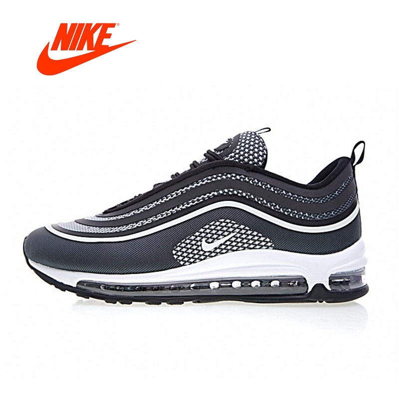 Original New Arrival Authentic Nike Max 97 UL '17 Black/Pure/White Men's Running Shoes Sport Outdoor Sneakers Gym Low 918356-001