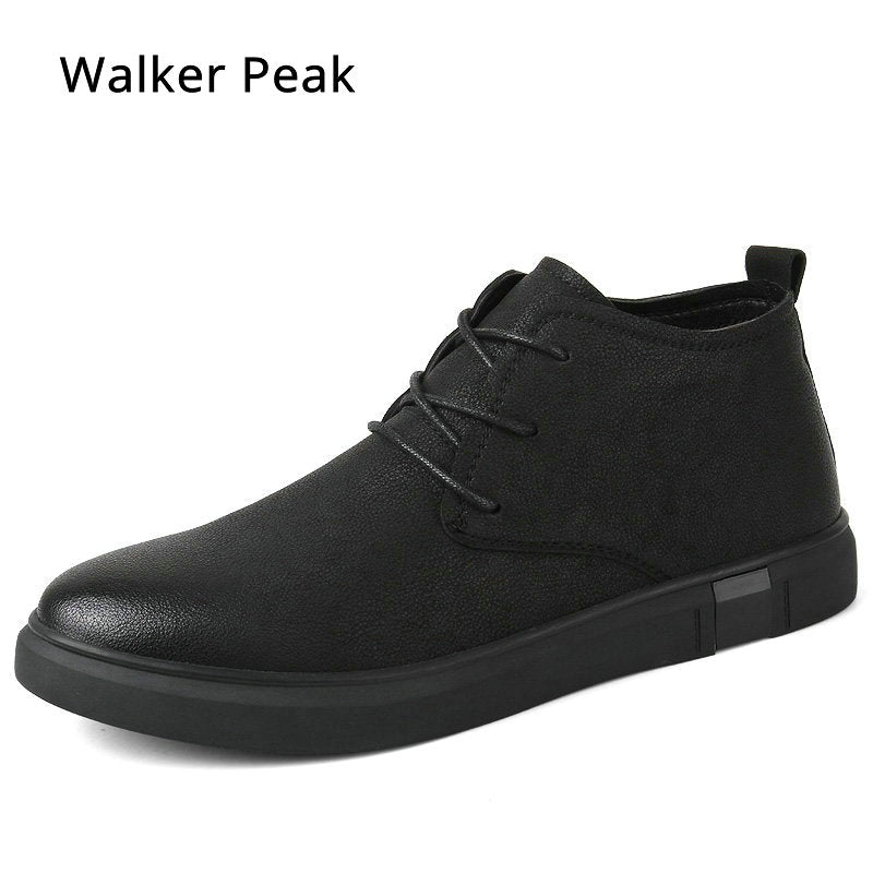 Ankle Boots for men Business Chukka Mens Boots High Top Casual Shoes Outdoor Leather Mens Winter Shoes Male Walker Peak