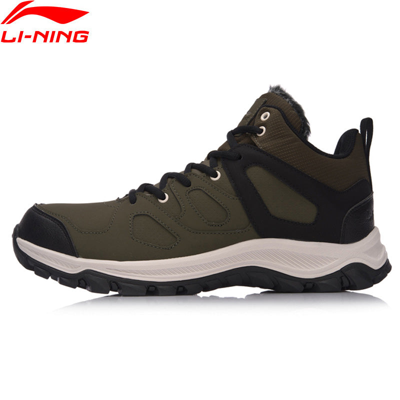 Li-Ning Men Boots Hi Hiking Shoes Classic WARM SHELL Walking Sneakers Winter Warm LiNing Sport Shoes AGCM189 YXB101