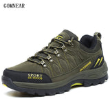 GOMNEAR Men's Hiking Shoes Male Outdoor Shoes Hiking Antiskid Breathable Trekking Shoes Hunting Tourism Mountain Sneakers Boots