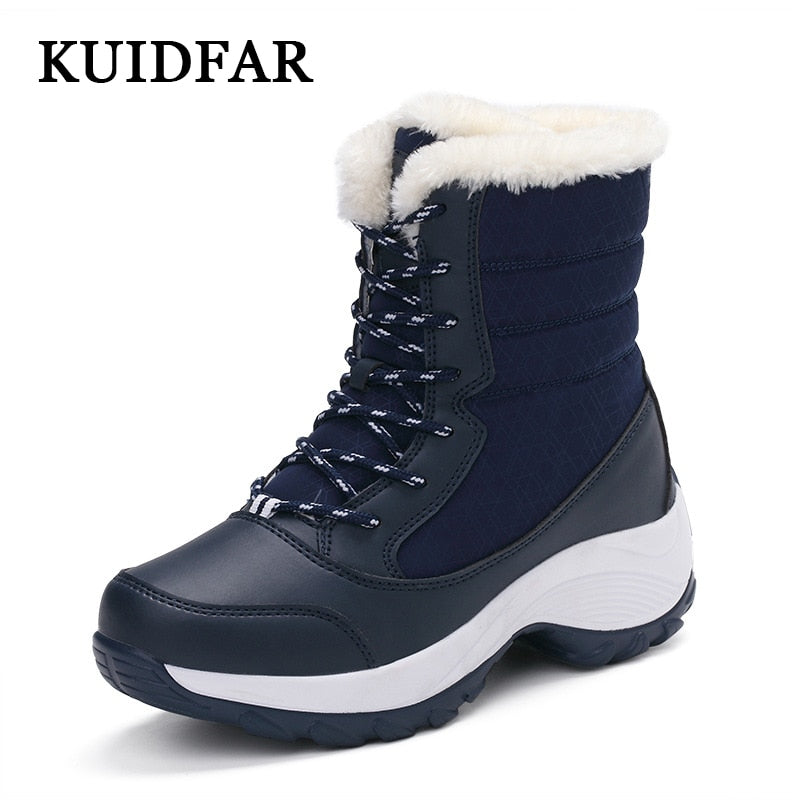 Women Shoes 2019 KUIDFAR Women Boots Warm Winter Boots Ankle Botas Cotton Waterproof Winter Shoes Fashion Snow Boots