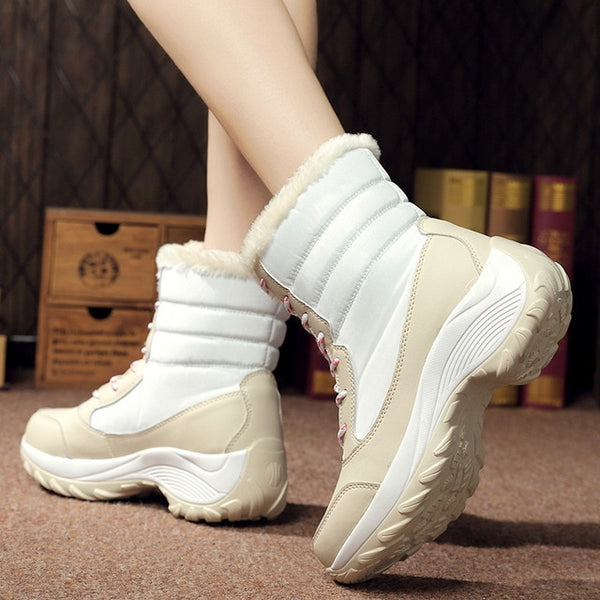 Women Shoes 2019 KUIDFAR Women Boots Warm Winter Boots Ankle Botas Cotton Waterproof Winter Shoes Fashion Snow Boots