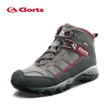 Clorts Waterproof Winter Sneakers for Men Genuine Leather Tactical Shoes Mountain Boots Man Breathable Hiking Shoes Outdoor Shoe