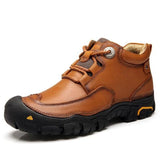 Fashion Men Boots Handmade Genuine Leather Ankle Boots  Two Style Autumn Working Shoes Men Dropshipping