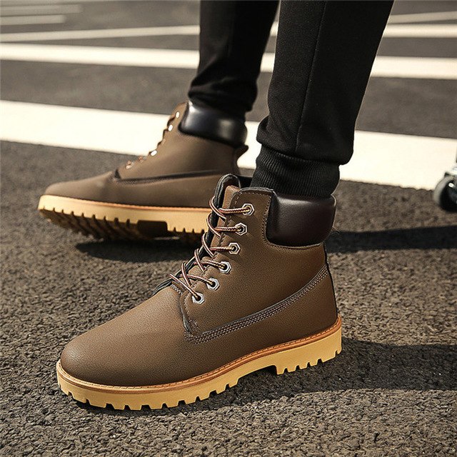 Brand Men's Boots Military boot Chukka Ankle Bot Desert High Top Army Male Causal Shoes Safety Combat Men Motocycle Boots